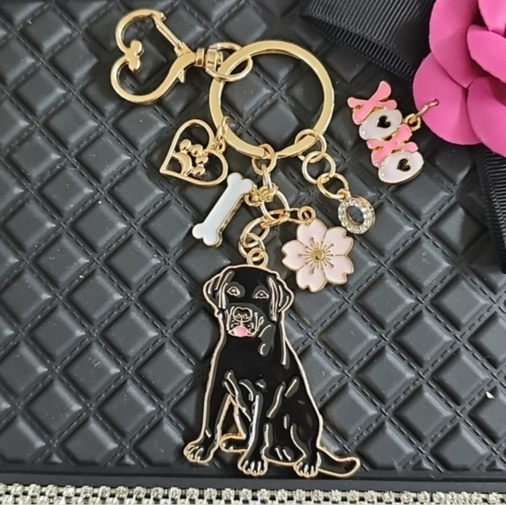 NEW! Cubic Zirconia Siberian Husky Keychain Bag 🎒👜 Jewelry Pendant ~ 🐾 🐕 🎁 - Picture 8 of 15